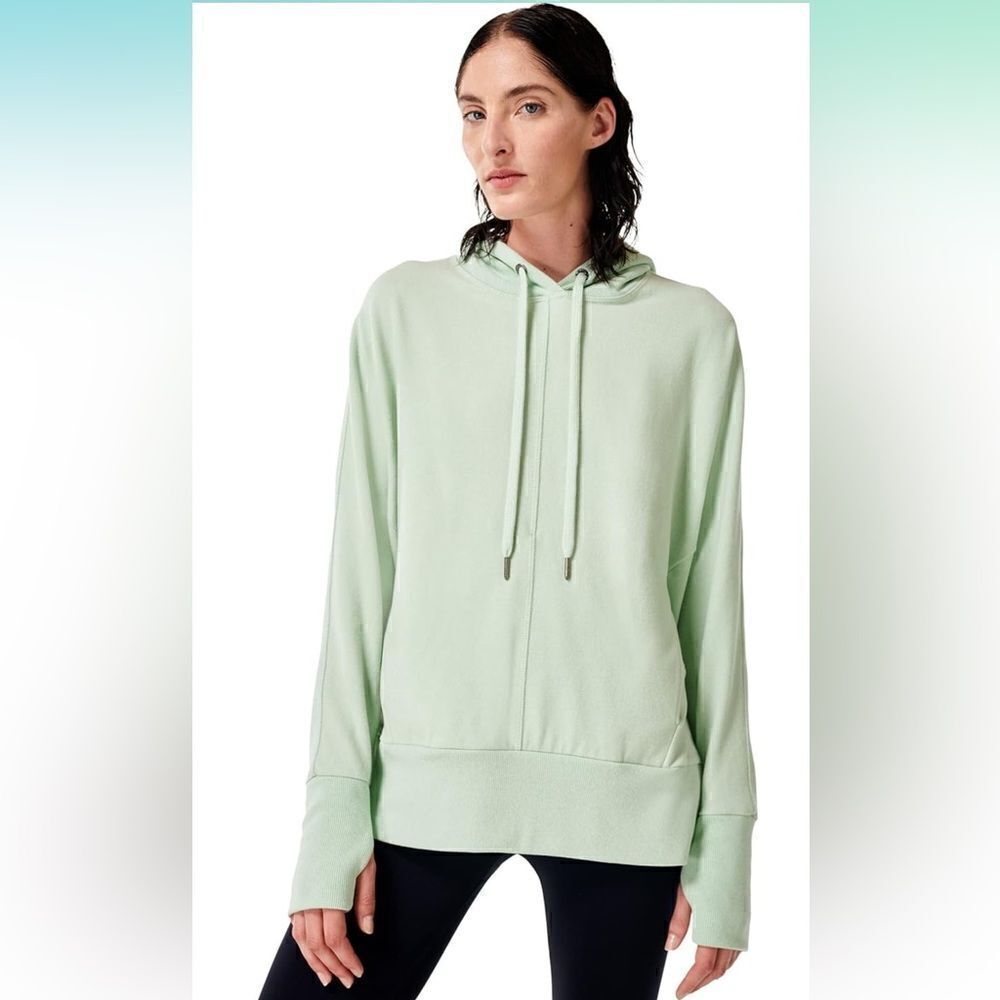 Sweaty Betty NWT Liberate Luxe Fleece Hoody size M in Salix Green